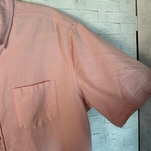 Colours Alexander Julian organic cotton button up pink shirt, men’s normcore